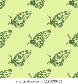 seamless vector pattern with butterflies