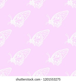 seamless vector pattern with butterflies