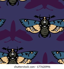 seamless vector pattern with butterflies