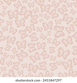 Patrón de Vector sin costura con mariposas impresión de primavera de verano para objetos de ropa de papel textil bonito hermoso Fondo de pantalla de fondo 