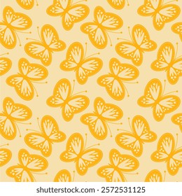 Seamless vector pattern with butterflies summer spring print for paper textile clothes objects nice beautiful background wallpaper endless illustration	
