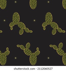 Seamless vector pattern with cacti. For wallpaper, packaging, paper, textile