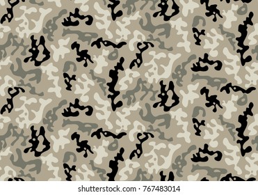 
Seamless Vector Pattern of Camouflage. Isolated on light 

beige background