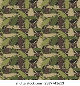 Seamless vector pattern, camouflage seamless pattern, wallpaper, packaging, wrapping, fabric. Triangular graphic design. Line drawing