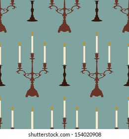 seamless vector pattern with candles