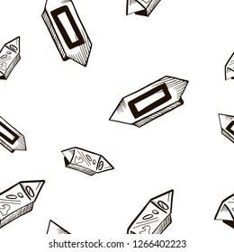 seamless vector pattern, candy sketch, hand drawn, isolated on white background