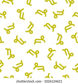 Seamless vector pattern - capricorn zodiac sign