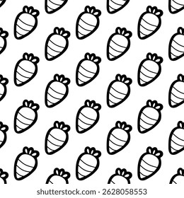 Seamless vector pattern of a carrot 