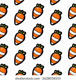 Seamless vector pattern of a carrot 
