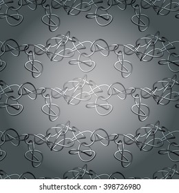 Seamless Vector Pattern with Chains on  gradient Background