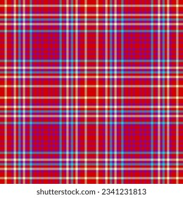Seamless vector pattern of check background tartan with a textile fabric plaid texture in red and mauveine colors.