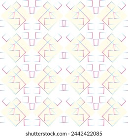 Seamless vector pattern with checkerboards and geometric shapes, gradient squares. Suitable for interior, wallpaper, fabrics, clothing, stationery.
