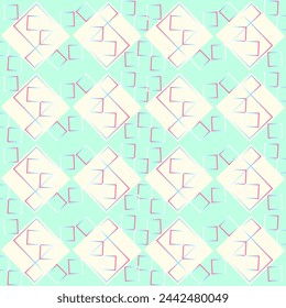 Patrón de vector sin fisuras con cuadros y formas geométricas, cuadrados de degradado. Conveniente para el interior, papel pintado, telas, ropa, papelería.
