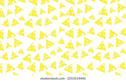 Seamless vector pattern with cheese slices. cheese background