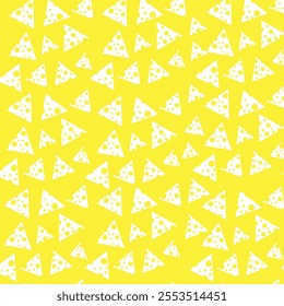 Seamless vector pattern with cheese slices. cheese background