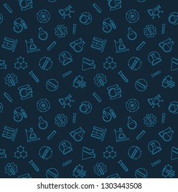 Seamless vector pattern with Chemistry outline concept icons