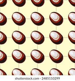 Seamless vector pattern with chestnuts on various backgrounds
