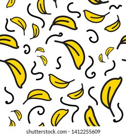 Seamless vector pattern, chicken feathers and fluff, yellow