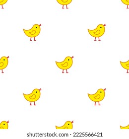 Seamless vector pattern with chickens