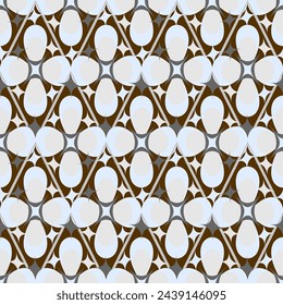 Seamless vector pattern, children's style ornament with flowers, stars and diamonds in trendy colors. Suitable for interior, wallpaper, fabrics, clothing, stationery.