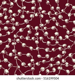 Seamless vector pattern with christmas beads