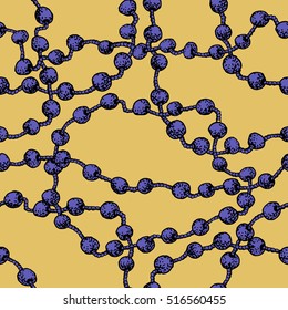 Seamless vector pattern with christmas beads