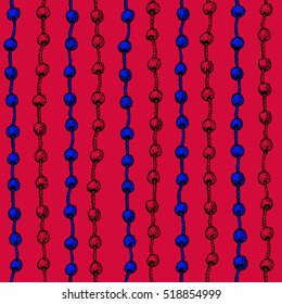 Seamless vector pattern with christmas beads