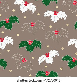 Seamless vector pattern with christmas colorful elements