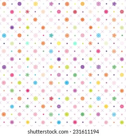 Seamless vector pattern: Christmas garland on a white background art
