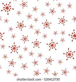 Seamless vector pattern with Christmas snowflakes. Perfect for wrapping paper, wallpaper, repeating elements.