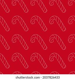 Seamless vector pattern, Christmas tree decorations. Pattern in hand draw style
