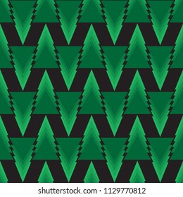 Seamless vector pattern with Christmas trees. Can be used for wallpaper, pattern fills, web page background, surface textures, gifts. Creative Hand Drawn textures for winter holidays.