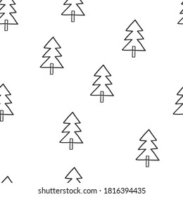 Seamless vector pattern with Christmas trees. Can be used for wallpaper, pattern fills, web page background, surface textures, gifts. Creative Hand Drawn textures for winter holidays.