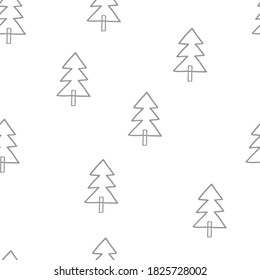 Seamless vector pattern with Christmas trees. Can be used for wallpaper, pattern fills, web page background, surface textures, gifts. Creative Hand Drawn textures for winter holidays.