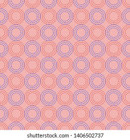 Seamless vector pattern with circles dotted. Abstract colorful background. Design for banner, poster, textile, print.