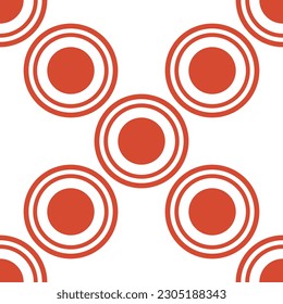 Seamless vector pattern with circles. Retro, vintage style. 