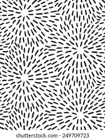Seamless vector  pattern with circular strokes.