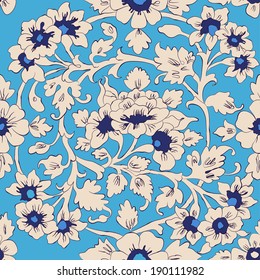 seamless vector pattern. classic islamic floral ornament