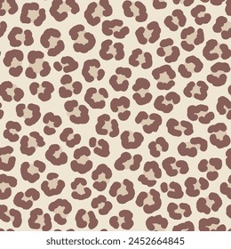 Seamless vector pattern with classic leopard print, great for textile, wrapping paper 