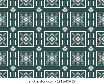 Seamless vector pattern with classic vintage ornament. Floral design for printing on textiles or wallpaper. 