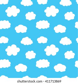 Seamless Vector Pattern of Clouds