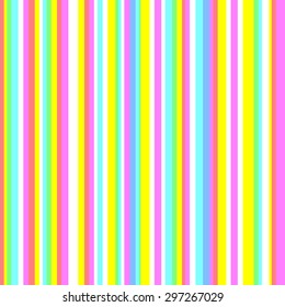 Seamless vector pattern with CMYK halftone effect. Stereo effect background. Background with cyan, magenta, yellow color stripes.