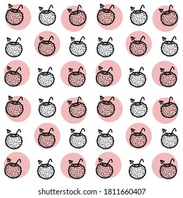 Seamless vector pattern with 
cocktail. design of wrapping paper, textile, print. Doodle style. 
