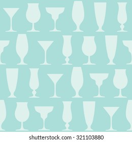 seamless vector pattern with cocktail glasses