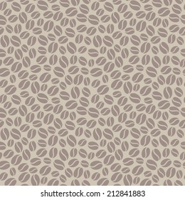 seamless vector pattern with coffee beans