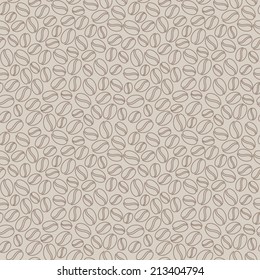 seamless vector  pattern with coffee beans