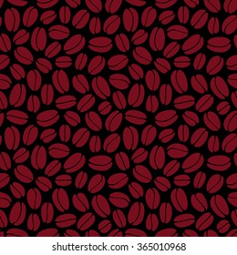 Seamless vector pattern with coffee beans/