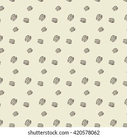 seamless vector pattern with coffee beans