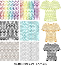 Seamless vector pattern collection,t-shirt vector illustration