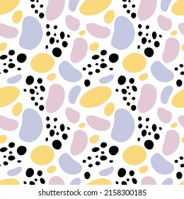 seamless vector pattern with color spots on the white background